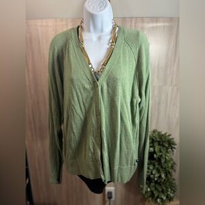 GAP Olive Sage Green Button-Up Women's Cardigan